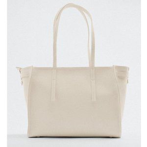 {Zara} Faux Leather Shopper Tote